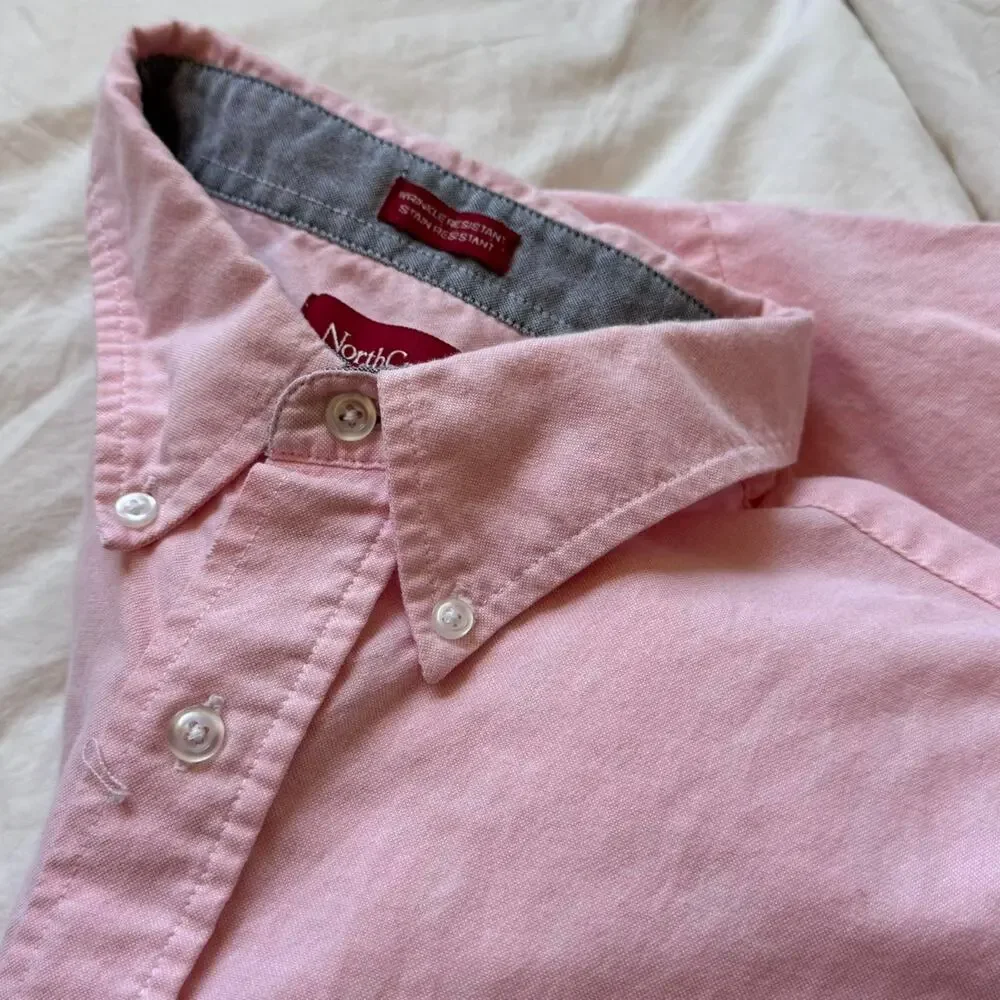 northcrest premiere baby pink‎ button down collared shirt sz XL resort casual - Picture 5 of 8
